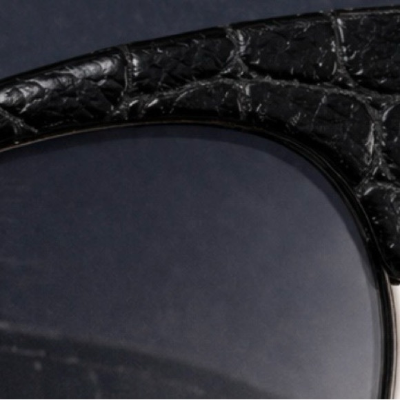 Versace MOD 4222 Cat Eye Sunglasses Black Croc NWOT w Case COA Italy?? main image 13